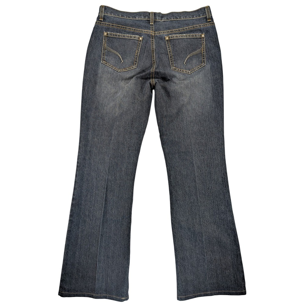 Gloria Vanderbilt Jeans Womens 12 Med Wash Bootcut Hi-Rise Embellish Denim Flare - Picture 3 of 11